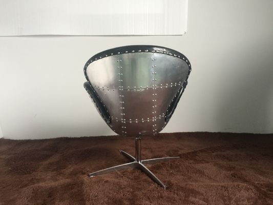 Leather Swivel Leisure Modern Sitting Chairs Vintage Aviator Swan Chair For Living Room