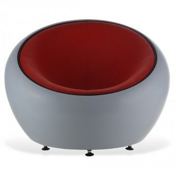 Leisure Genuine Leather Scoop Ball Fiberglass Half Dome Chair For House