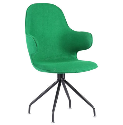 Green Color Fiberglass Catch Modern Leisure Chair With Swivel Base