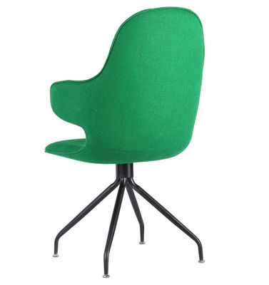 Green Color Fiberglass Catch Modern Leisure Chair With Swivel Base