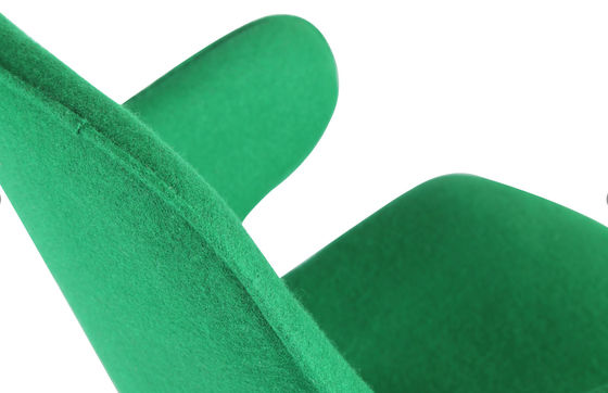 Green Color Fiberglass Catch Modern Leisure Chair With Swivel Base