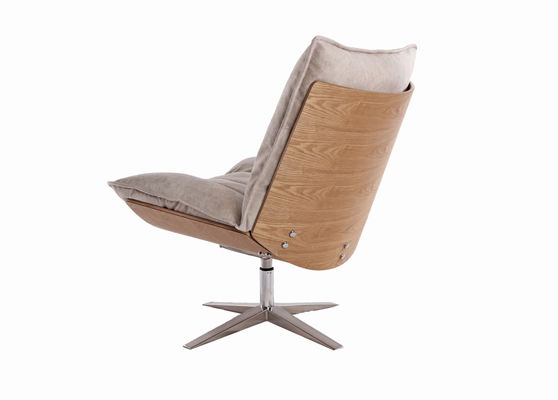 Foshan Furniture Plywood Shell Modern Swivel Chair with Iron Base For Living Room