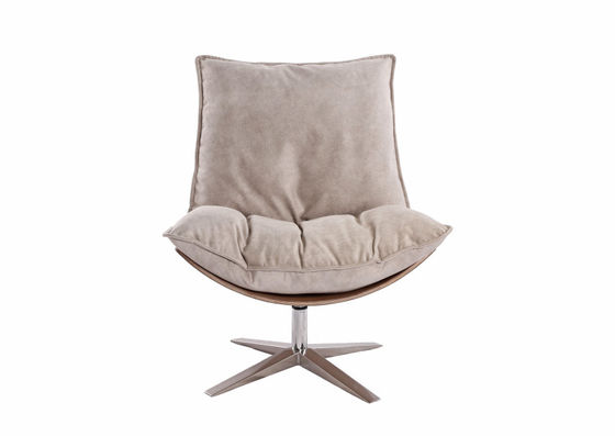 Foshan Furniture Plywood Shell Modern Swivel Chair with Iron Base For Living Room